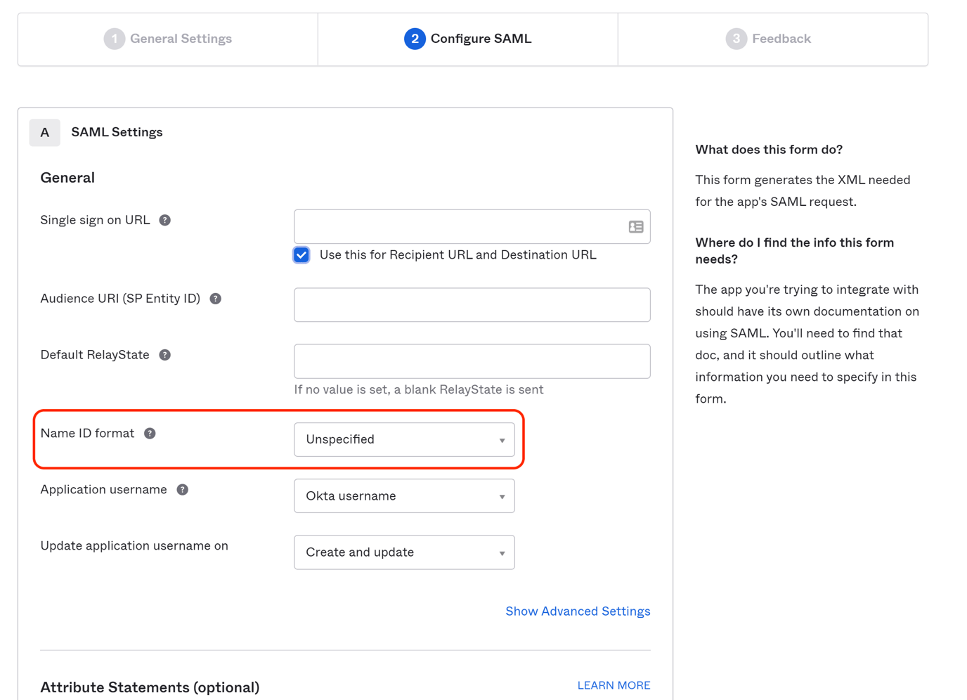 SSO Configuration: Okta