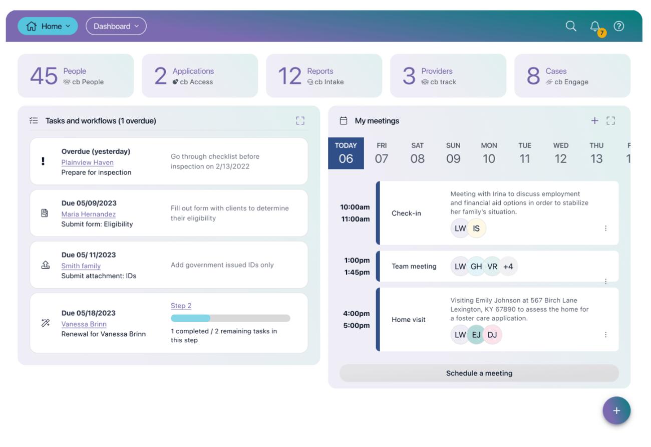 casebook dashboard