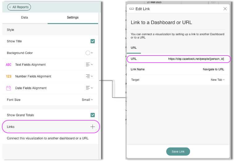 Navigating from Reports using URL Linking